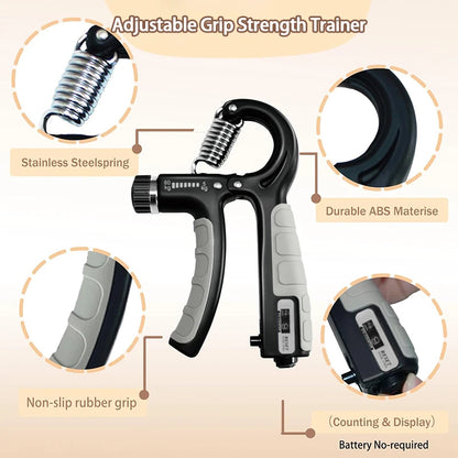 PowerGrip Pro – Adjustable Hand Gripper with Counter